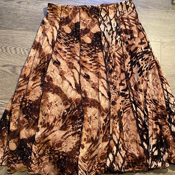 Laura Petite animal print a line skirt - Picture 1 of 4
